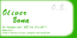 oliver bona business card